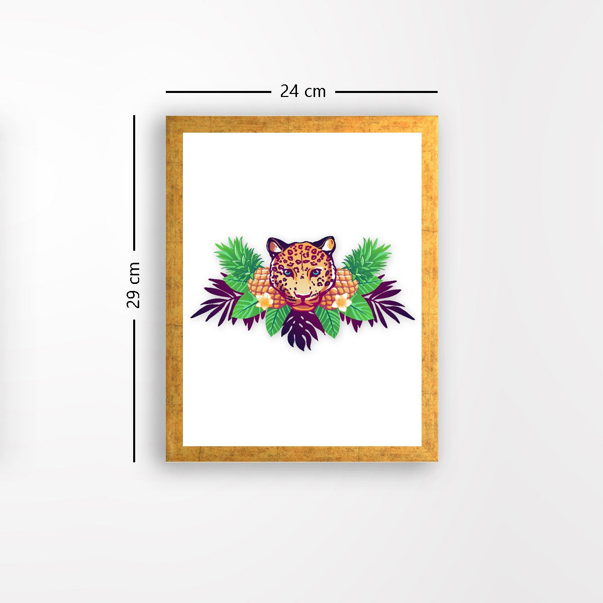 Quadro Decorativo MDF Emoldurado - Arte Multicolor 24x29cm com Moldura de Madeira 2cm