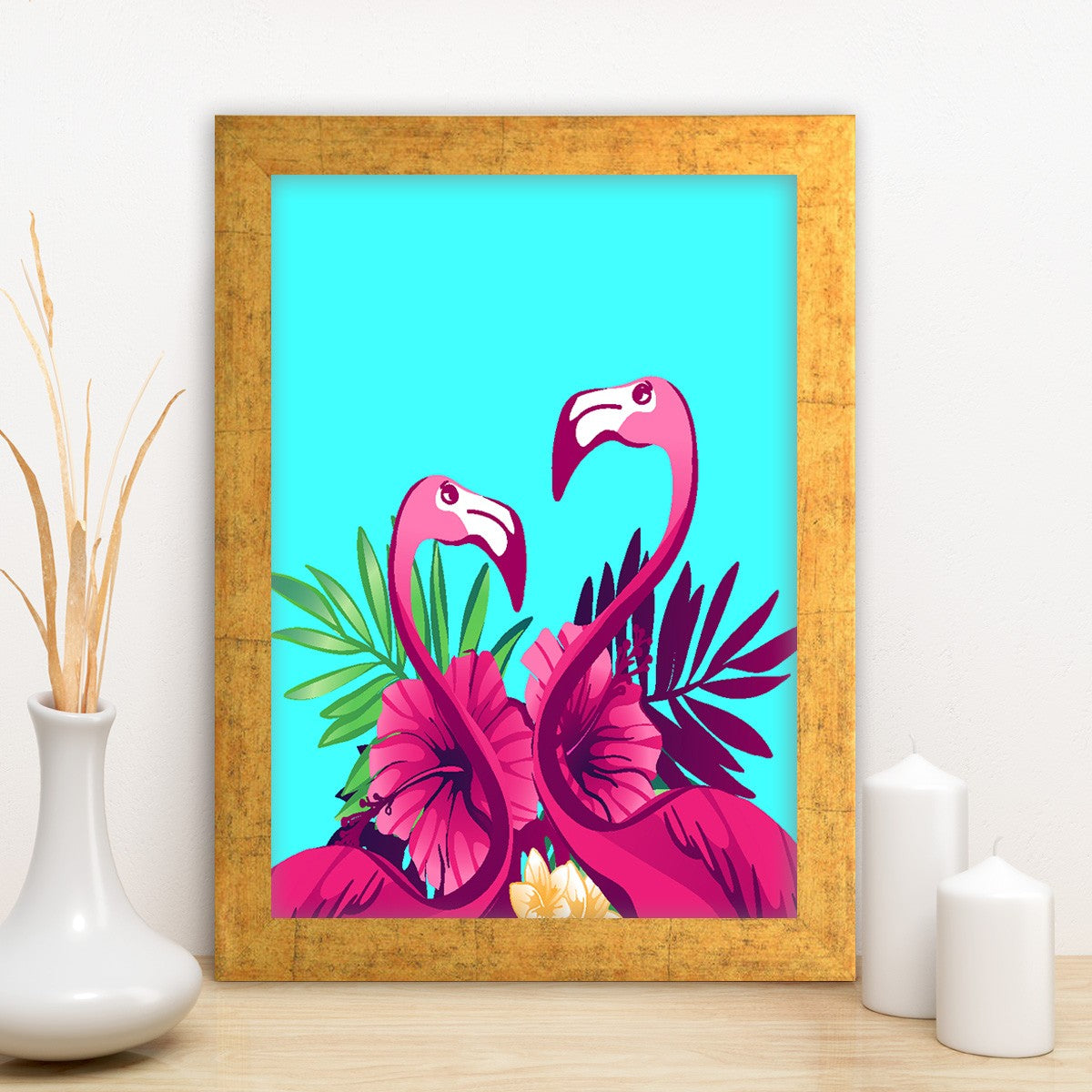 Quadro Decorativo MDF Emoldurado - Arte Multicolor 24x29cm com Moldura de Madeira 2cm