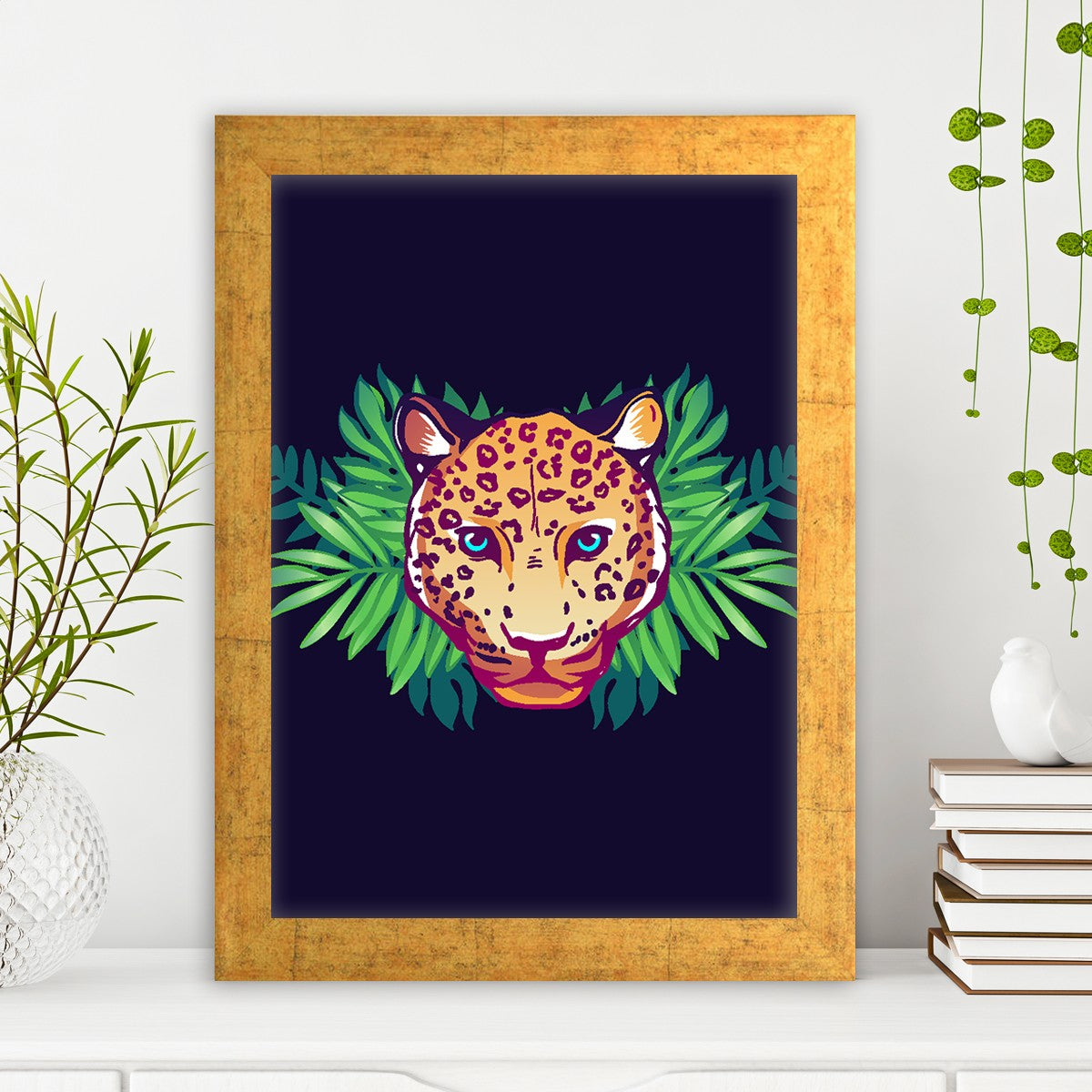 Quadro Decorativo MDF Emoldurado - Arte Multicolor 24x29cm com Moldura de Madeira 2cm