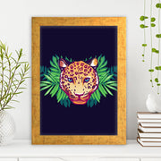 Quadro Decorativo MDF Emoldurado - Arte Multicolor 24x29cm com Moldura de Madeira 2cm