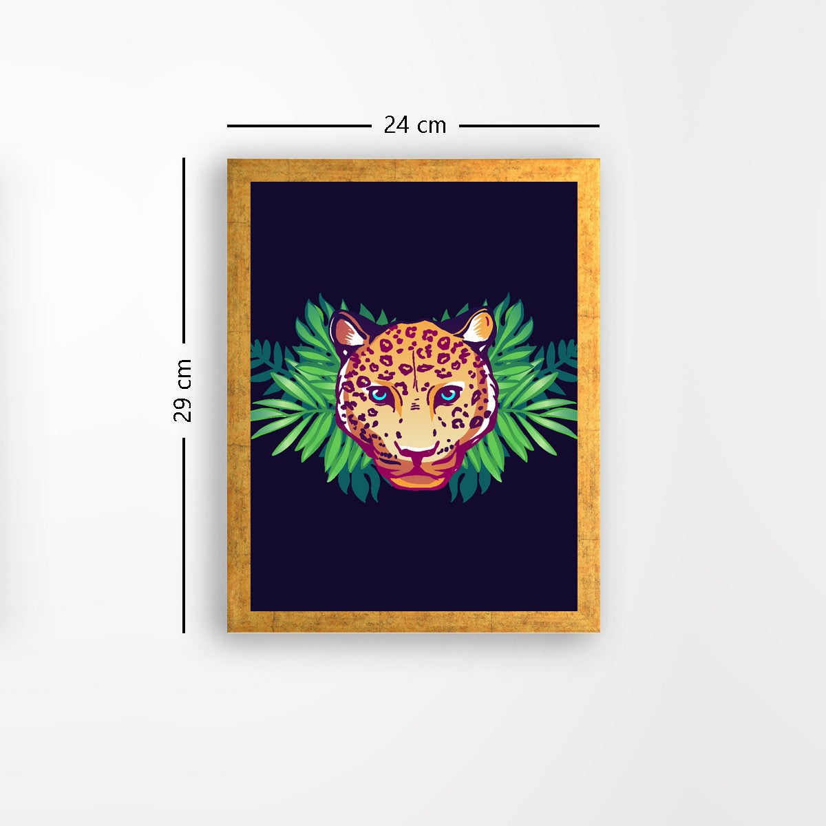 Quadro Decorativo MDF Emoldurado - Arte Multicolor 24x29cm com Moldura de Madeira 2cm