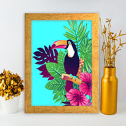 Quadro Decorativo MDF Emoldurado - Arte Multicolor 24x29cm com Moldura de Madeira 2cm