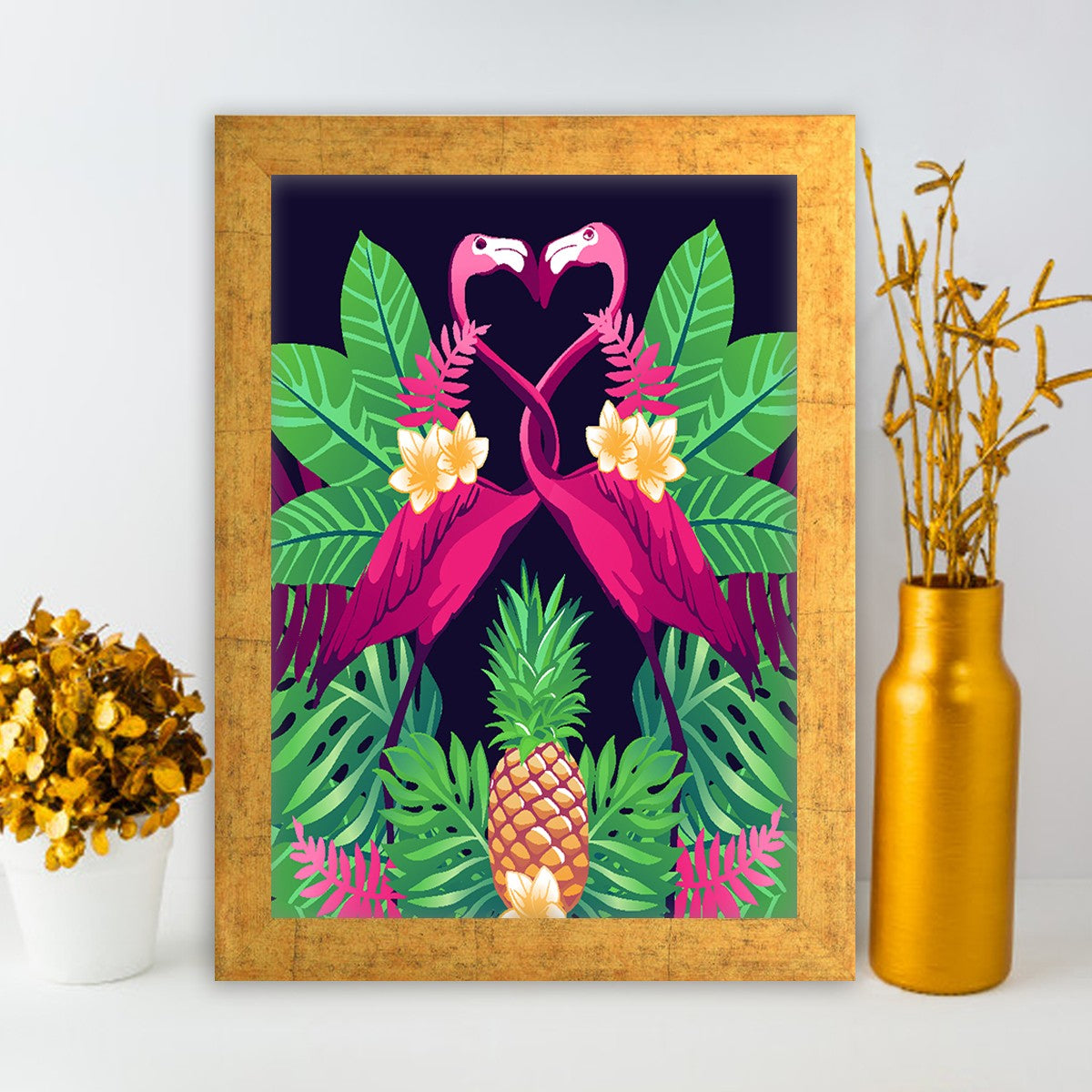 Quadro Decorativo MDF Emoldurado - Arte Multicolor 24x29cm com Moldura de Madeira 2cm