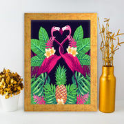 Quadro Decorativo MDF Emoldurado - Arte Multicolor 24x29cm com Moldura de Madeira 2cm