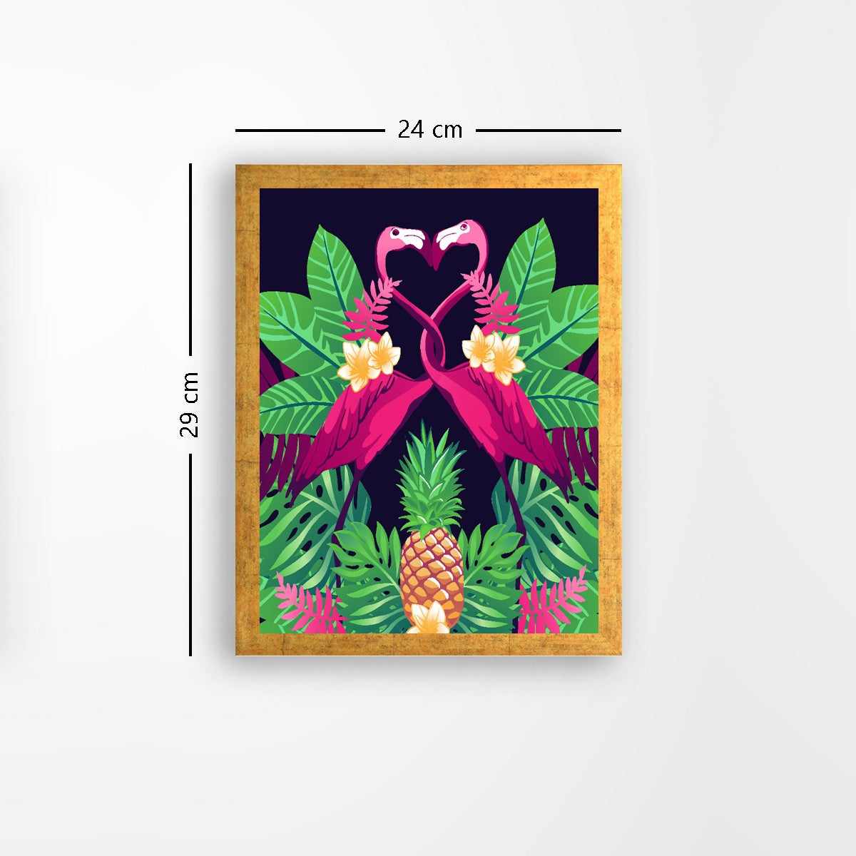 Quadro Decorativo MDF Emoldurado - Arte Multicolor 24x29cm com Moldura de Madeira 2cm