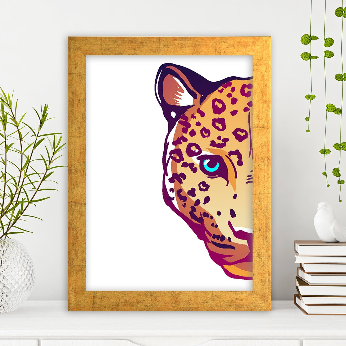 Quadro Decorativo MDF Emoldurado - Arte Multicolor 24x29cm com Moldura de Madeira 2cm