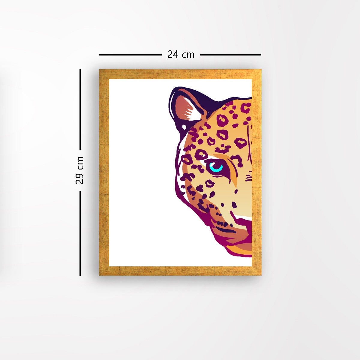 Quadro Decorativo MDF Emoldurado - Arte Multicolor 24x29cm com Moldura de Madeira 2cm