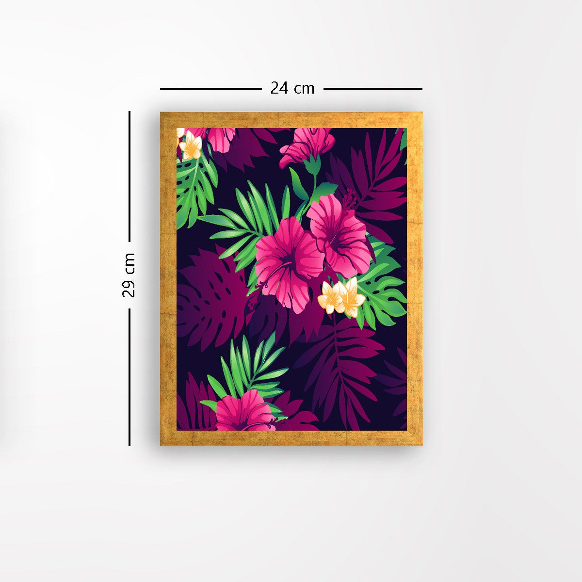 Quadro Decorativo MDF Emoldurado - Arte Multicolor 24x29cm com Moldura de Madeira 2cm