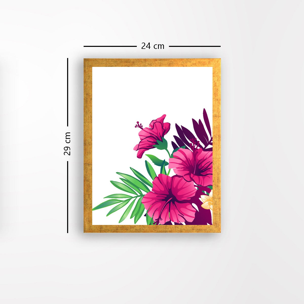 Quadro Decorativo MDF Emoldurado - Arte Multicolor 24x29cm com Moldura de Madeira 2cm