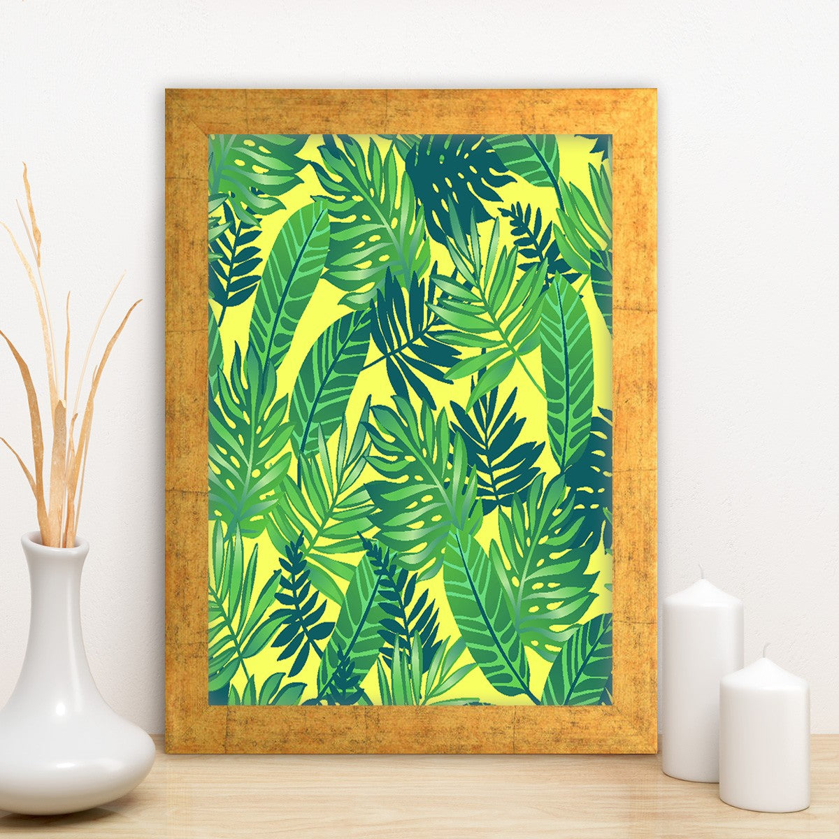 Quadro Decorativo MDF Emoldurado - Arte Multicolor 24x29cm com Moldura de Madeira 2cm