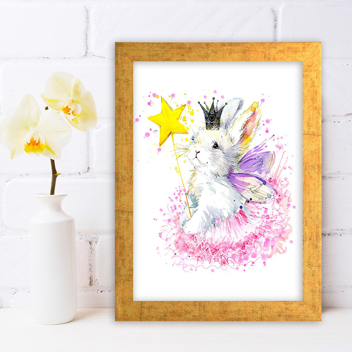 Quadro Decorativo MDF Emoldurado - Arte Multicolor 24x29cm com Moldura de Madeira 2cm