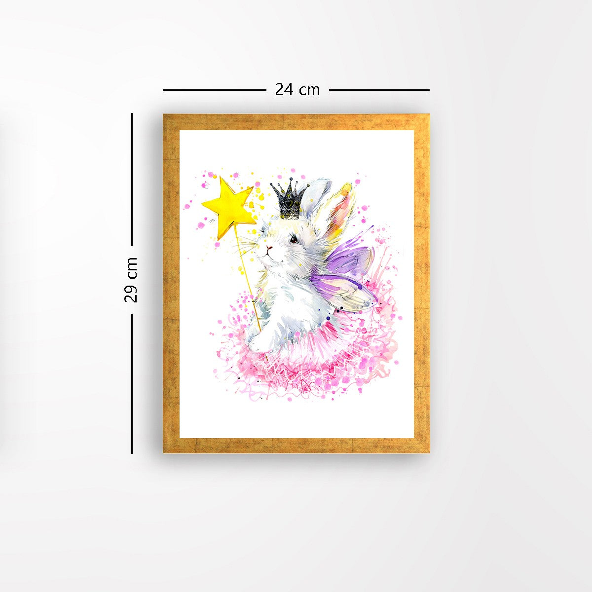 Quadro Decorativo MDF Emoldurado - Arte Multicolor 24x29cm com Moldura de Madeira 2cm