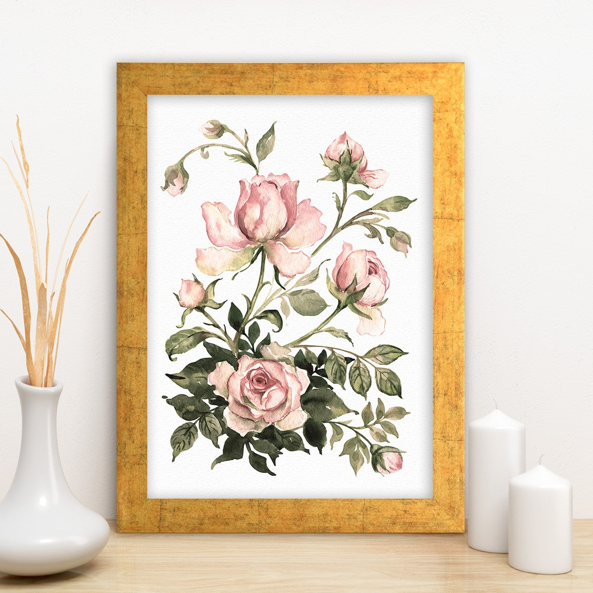 Quadro Decorativo MDF Emoldurado - Arte Multicolor 24x29cm com Moldura de Madeira 2cm