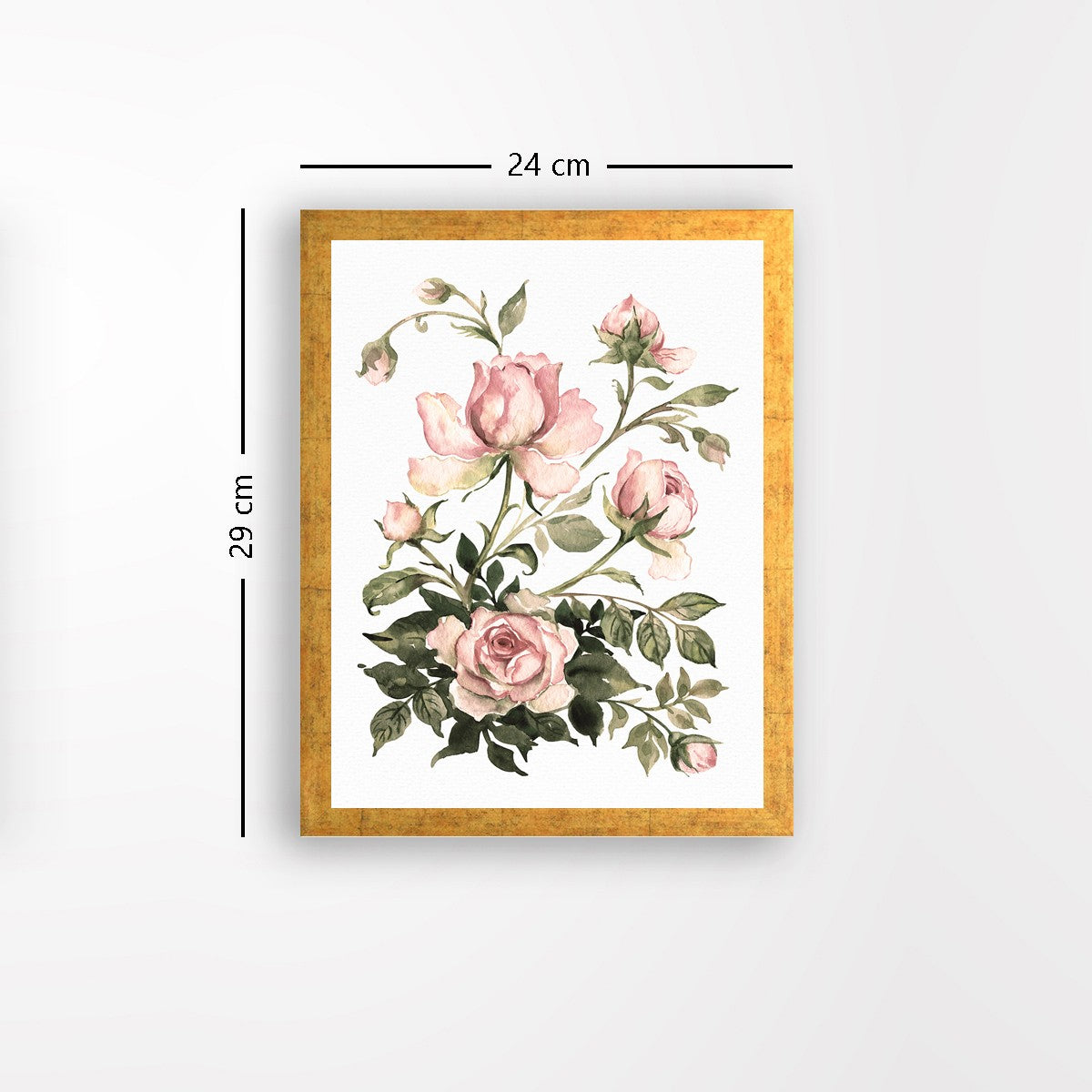 Quadro Decorativo MDF Emoldurado - Arte Multicolor 24x29cm com Moldura de Madeira 2cm