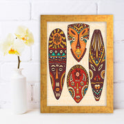 Quadro Decorativo MDF Emoldurado - Arte Multicolor 24x29cm com Moldura de Madeira 2cm