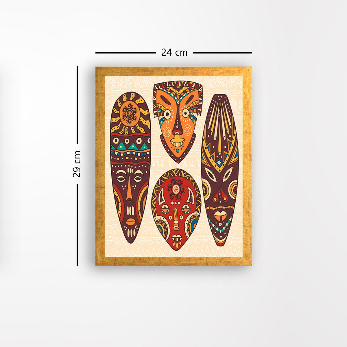 Quadro Decorativo MDF Emoldurado - Arte Multicolor 24x29cm com Moldura de Madeira 2cm