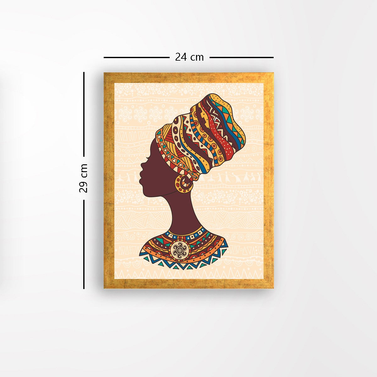 Quadro Decorativo MDF Emoldurado - Arte Multicolor 24x29cm com Moldura de Madeira 2cm