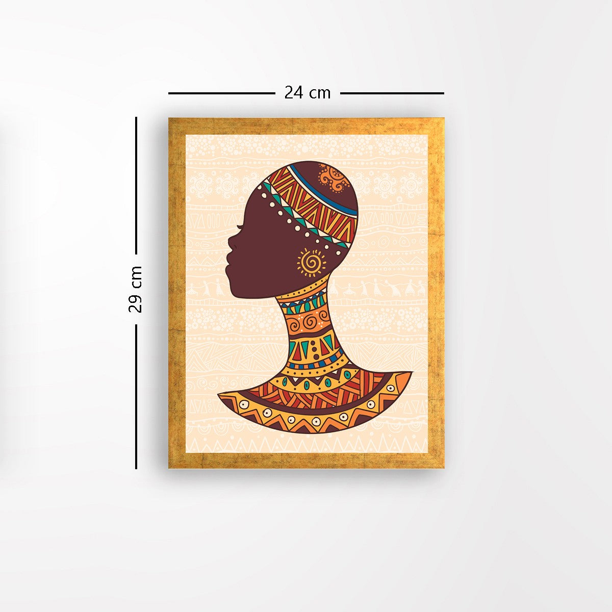 Quadro Decorativo MDF Emoldurado - Arte Multicolor 24x29cm com Moldura de Madeira 2cm