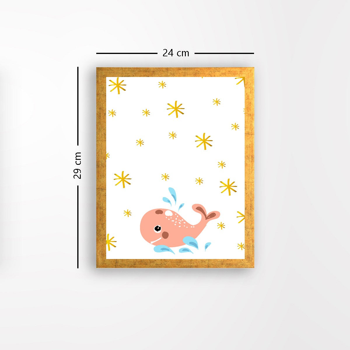 Quadro Decorativo MDF Emoldurado - Arte Multicolor 24x29cm com Moldura de Madeira 2cm