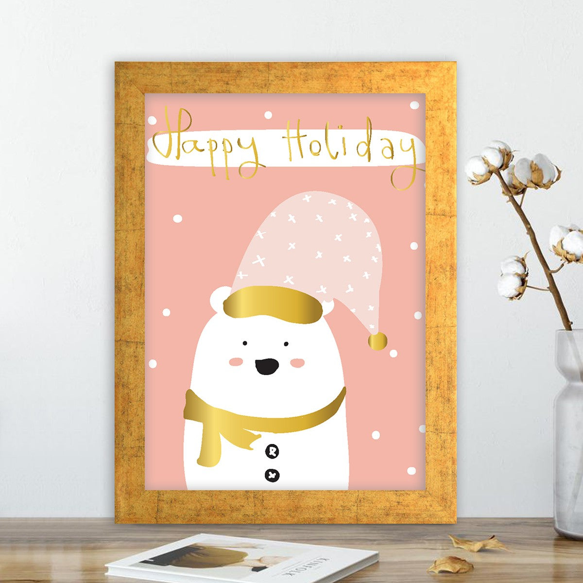 Quadro Decorativo MDF Emoldurado - Arte Multicolor 24x29cm com Moldura de Madeira 2cm