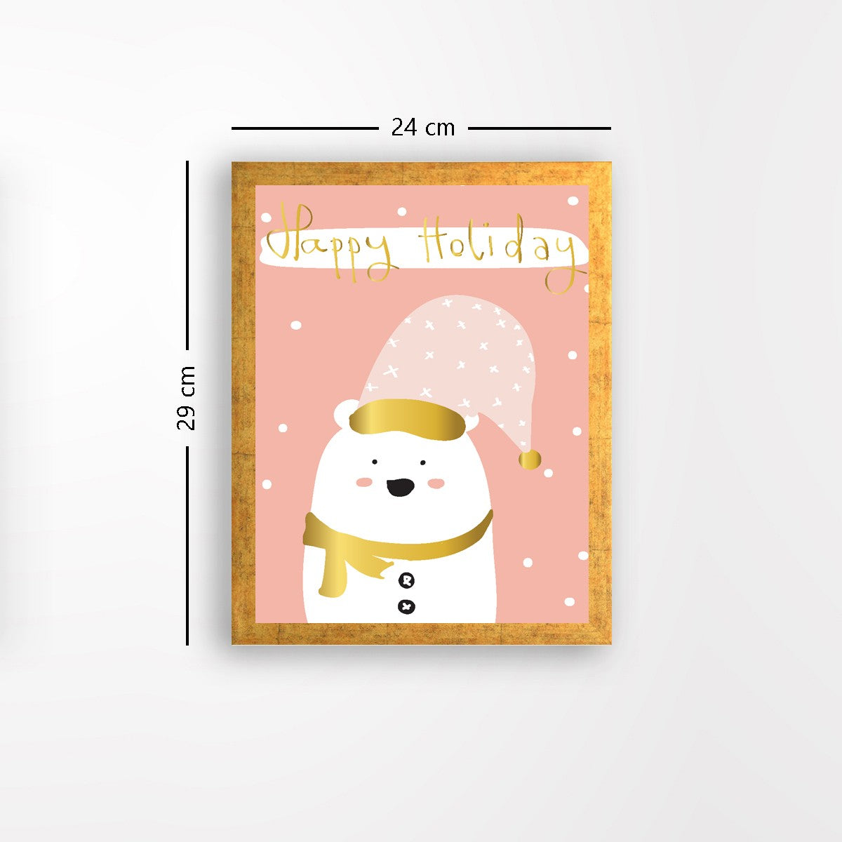 Quadro Decorativo MDF Emoldurado - Arte Multicolor 24x29cm com Moldura de Madeira 2cm