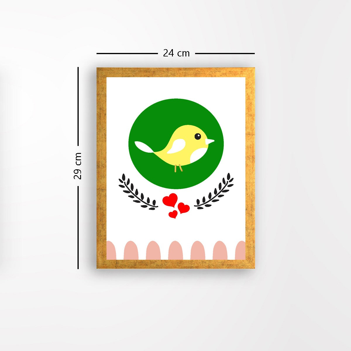 Quadro Decorativo MDF Emoldurado - Arte Multicolor 24x29cm com Moldura de Madeira 2cm