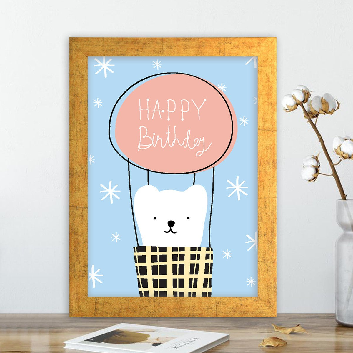 Quadro Decorativo MDF Emoldurado - Arte Multicolor 24x29cm com Moldura de Madeira 2cm