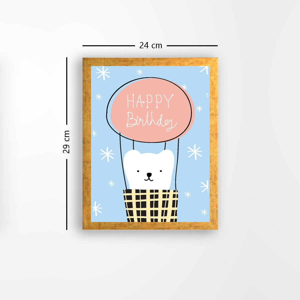 Quadro Decorativo MDF Emoldurado - Arte Multicolor 24x29cm com Moldura de Madeira 2cm