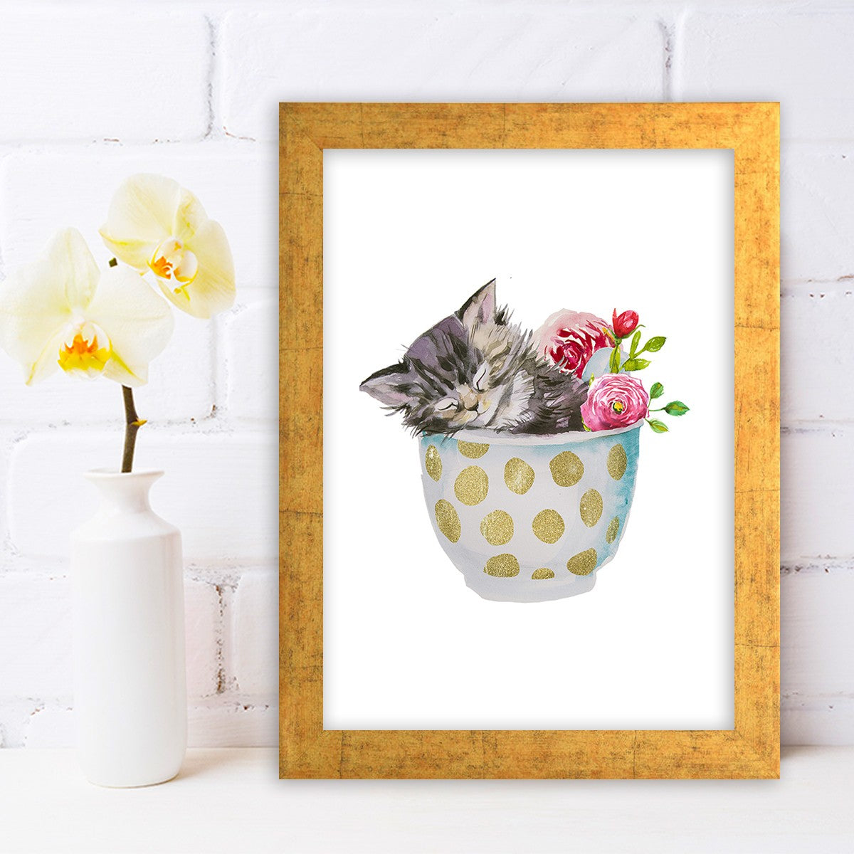 Quadro Decorativo MDF Emoldurado - Arte Multicolor 24x29cm com Moldura de Madeira 2cm