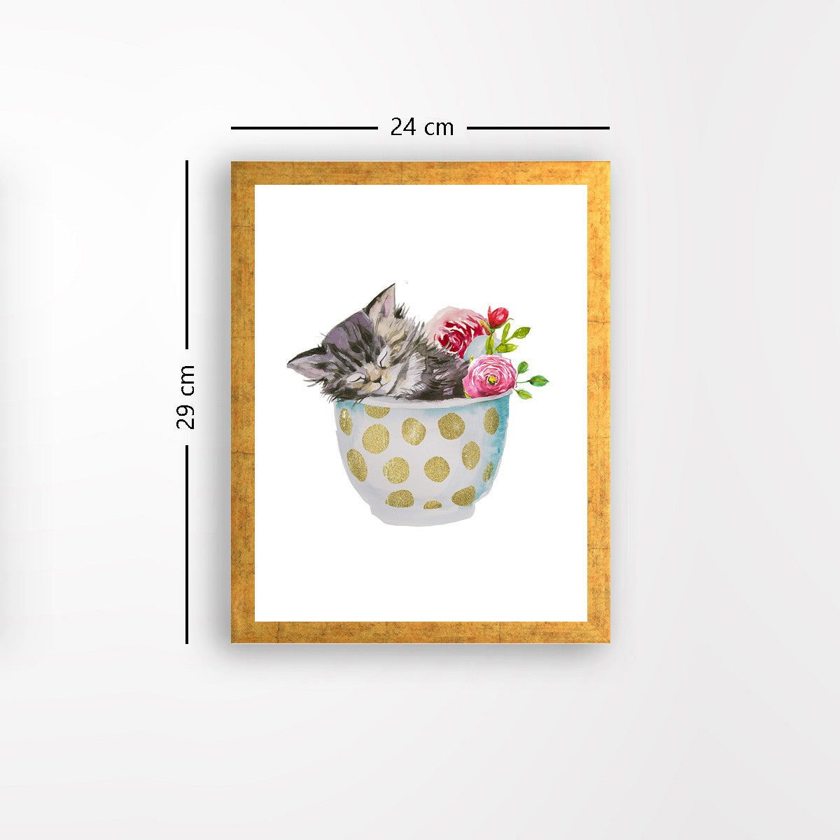 Quadro Decorativo MDF Emoldurado - Arte Multicolor 24x29cm com Moldura de Madeira 2cm