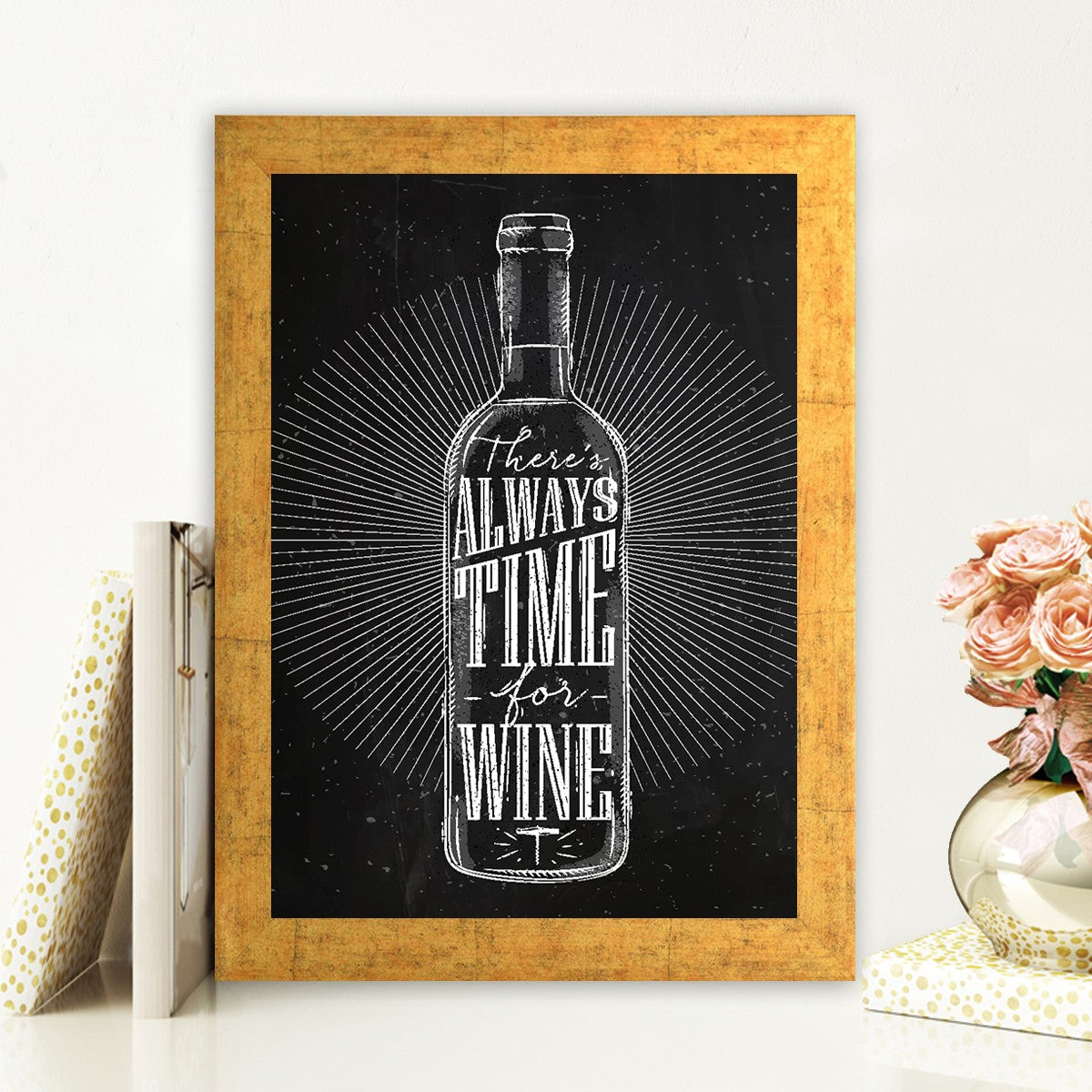 Quadro Decorativo MDF Emoldurado - Arte Multicolor 24x29cm com Moldura de Madeira 2cm