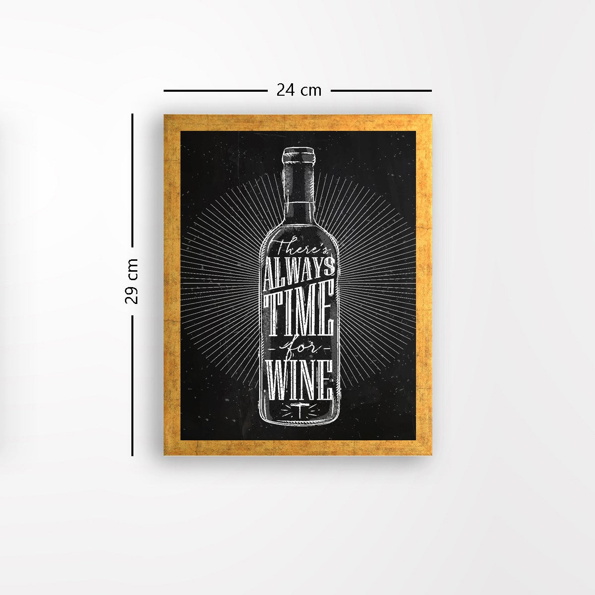 Quadro Decorativo MDF Emoldurado - Arte Multicolor 24x29cm com Moldura de Madeira 2cm