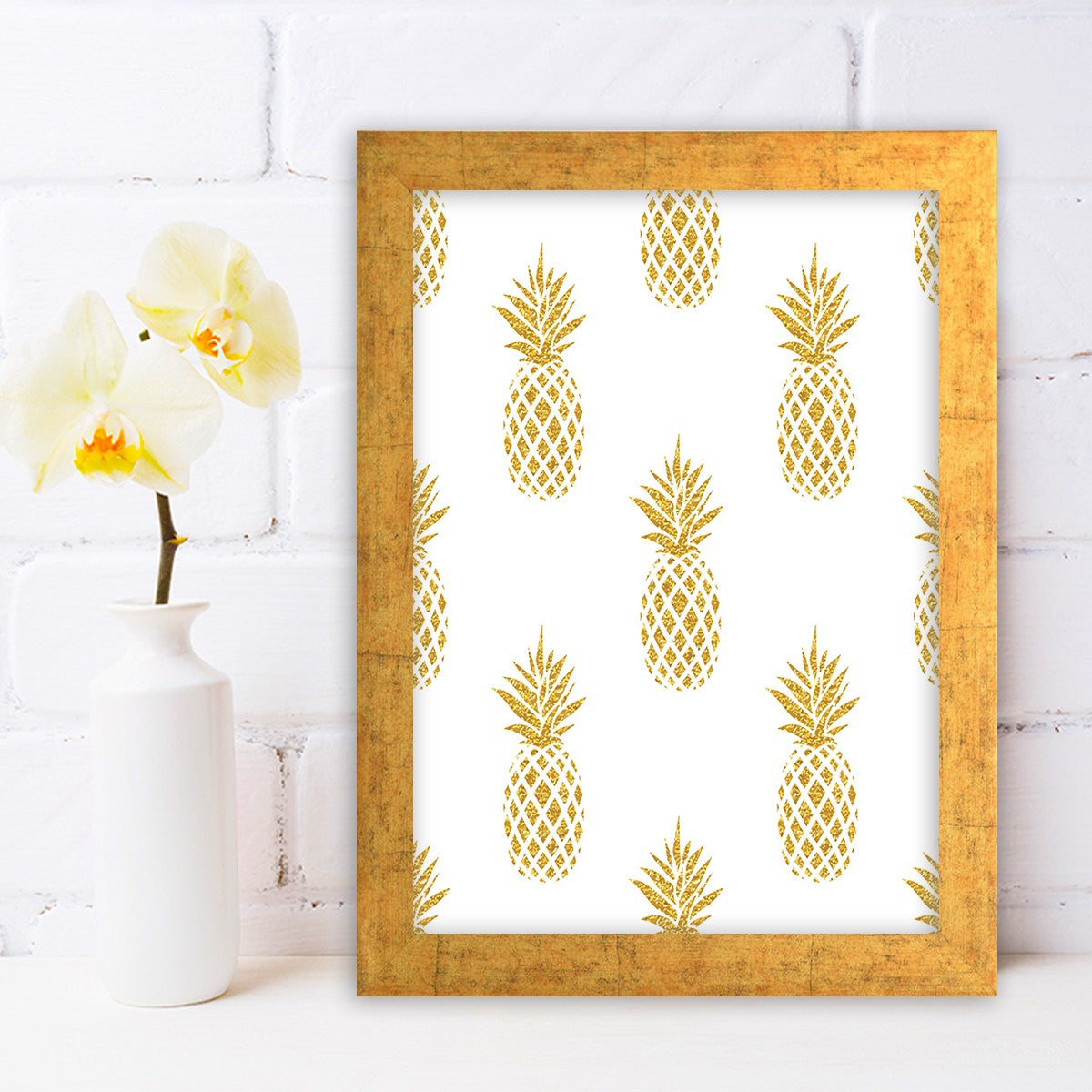 Quadro Decorativo MDF Emoldurado - Arte Multicolor 24x29cm com Moldura de Madeira 2cm