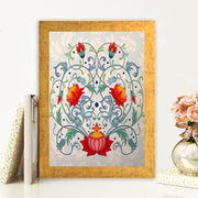 Quadro Decorativo MDF Emoldurado - Arte Multicolor 24x29cm com Moldura de Madeira 2cm