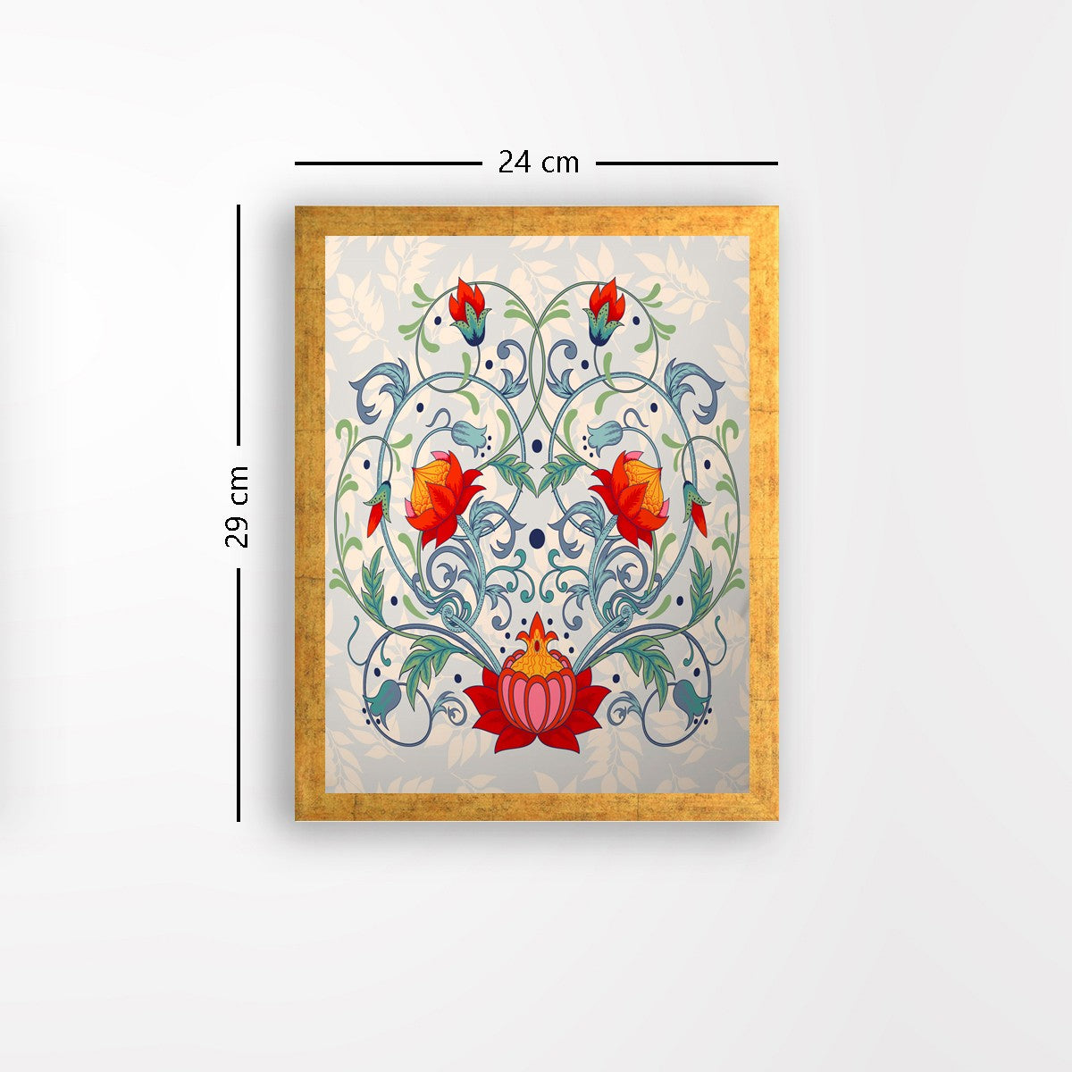 Quadro Decorativo MDF Emoldurado - Arte Multicolor 24x29cm com Moldura de Madeira 2cm