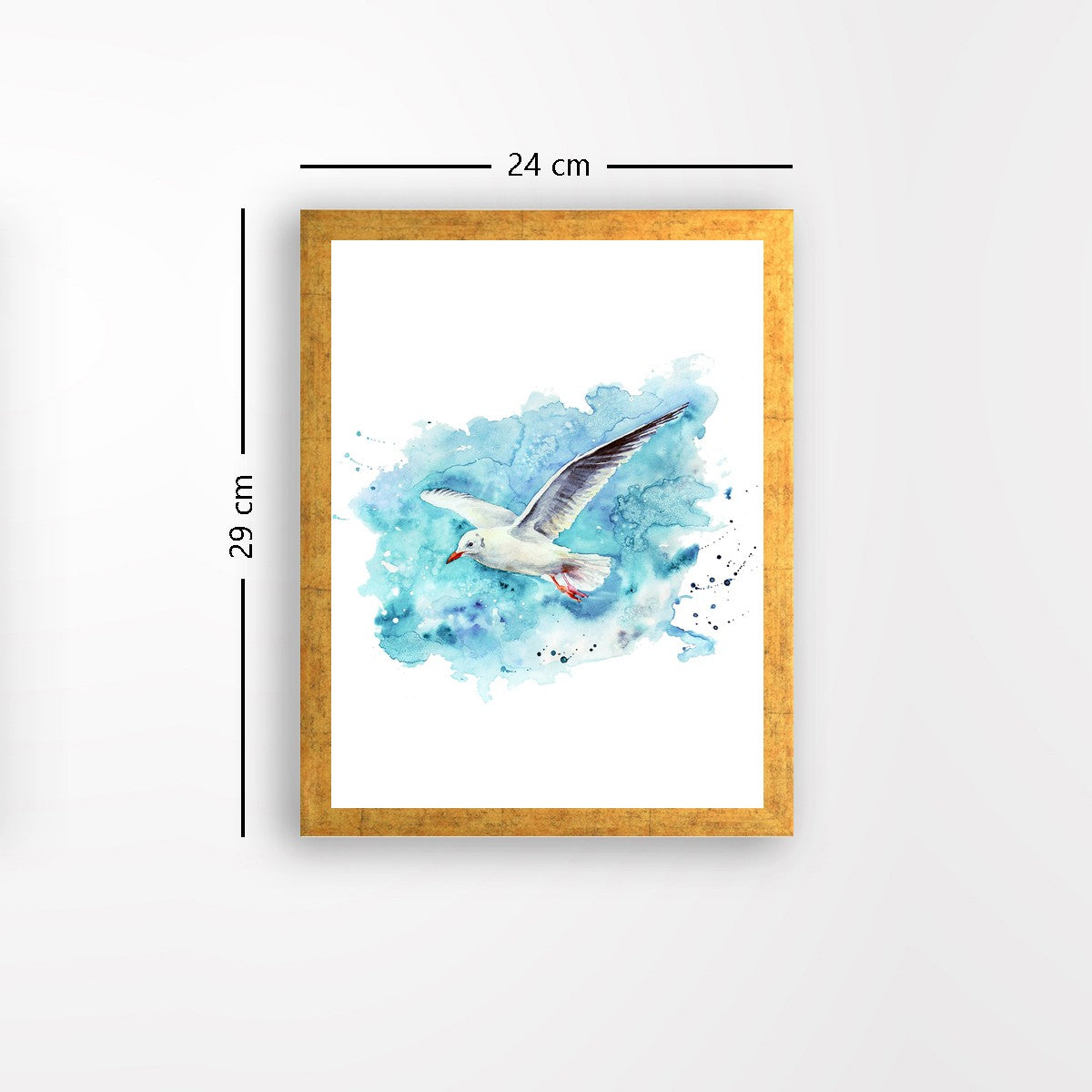 Quadro Decorativo MDF Emoldurado - Arte Multicolor 24x29cm com Moldura de Madeira 2cm