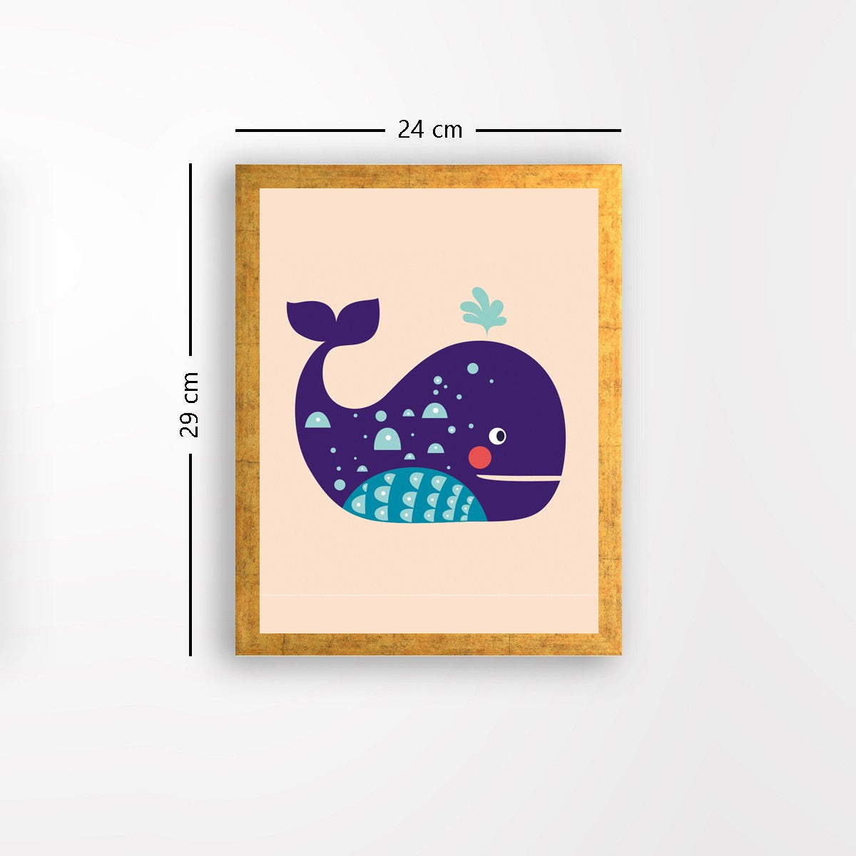 Quadro Decorativo MDF Emoldurado - Arte Multicolor 24x29cm com Moldura de Madeira 2cm