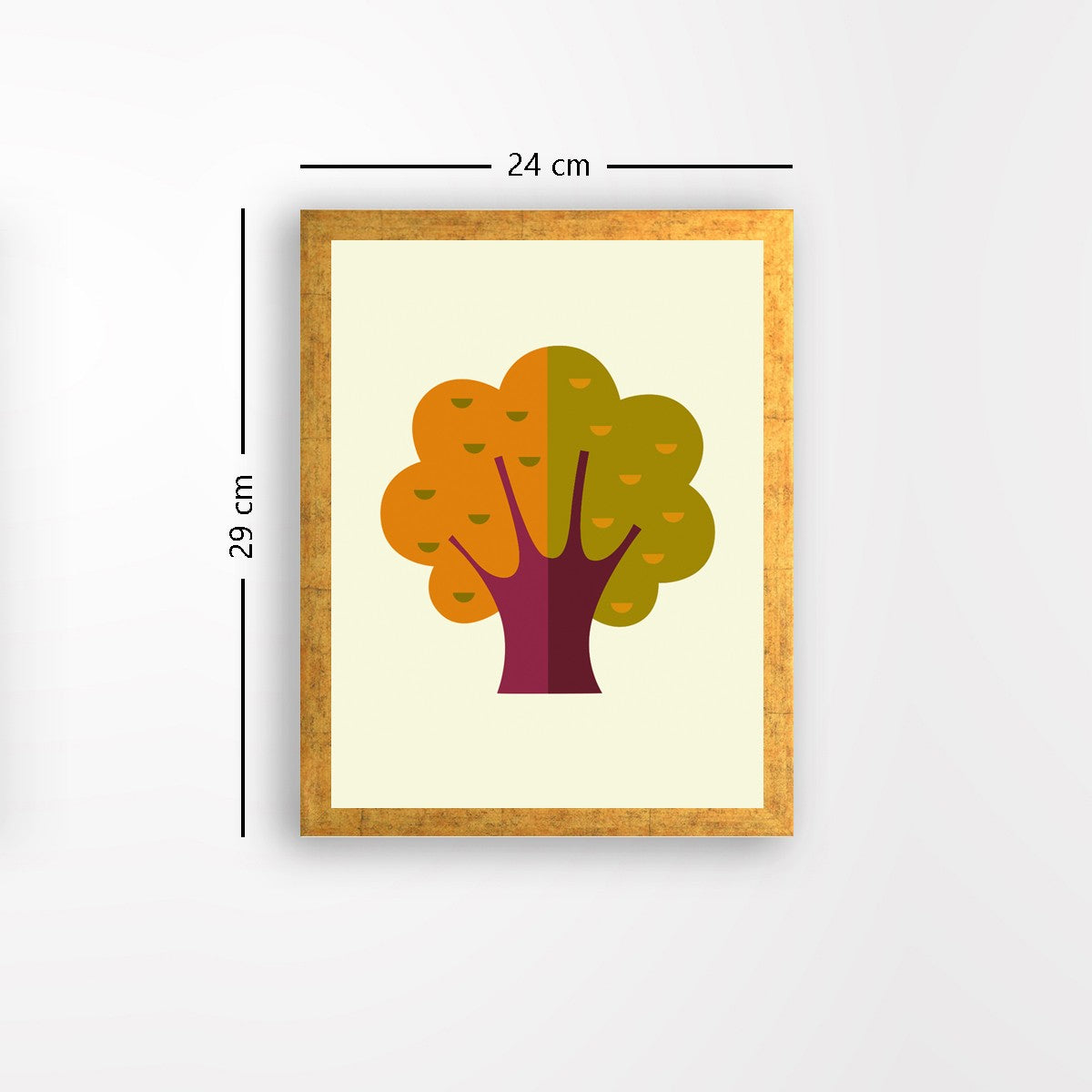 Quadro Decorativo MDF Emoldurado - Arte Multicolor 24x29cm com Moldura de Madeira 2cm