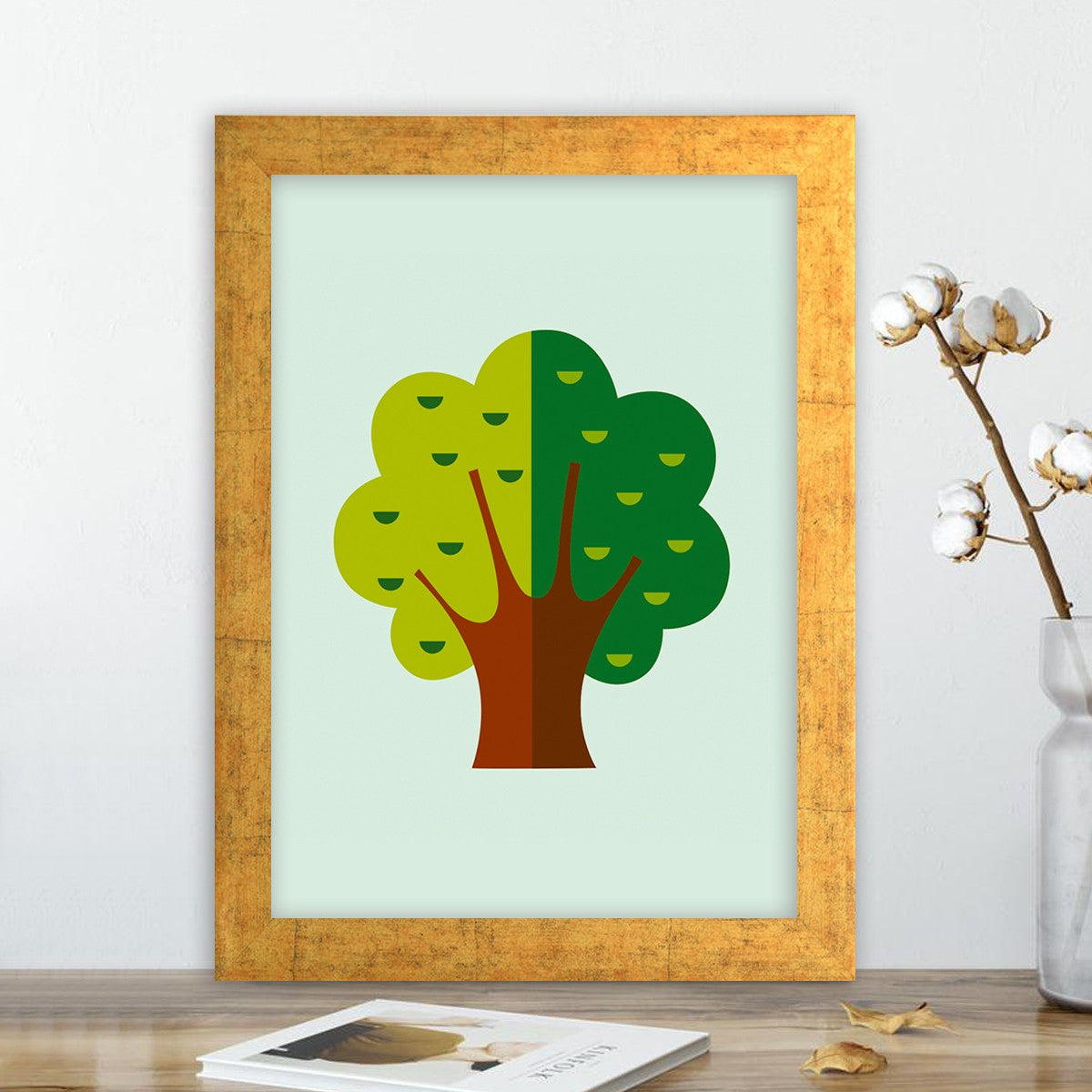 Quadro Decorativo MDF Emoldurado - Arte Multicolor 24x29cm com Moldura de Madeira 2cm