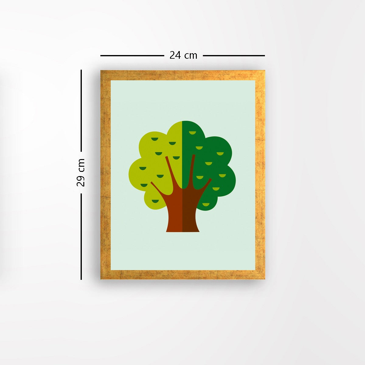 Quadro Decorativo MDF Emoldurado - Arte Multicolor 24x29cm com Moldura de Madeira 2cm