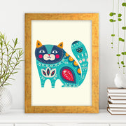 Quadro Decorativo MDF Emoldurado - Arte Multicolor 24x29cm com Moldura de Madeira 2cm