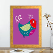 Quadro Decorativo MDF Emoldurado - Arte Multicolor 24x29cm com Moldura de Madeira 2cm