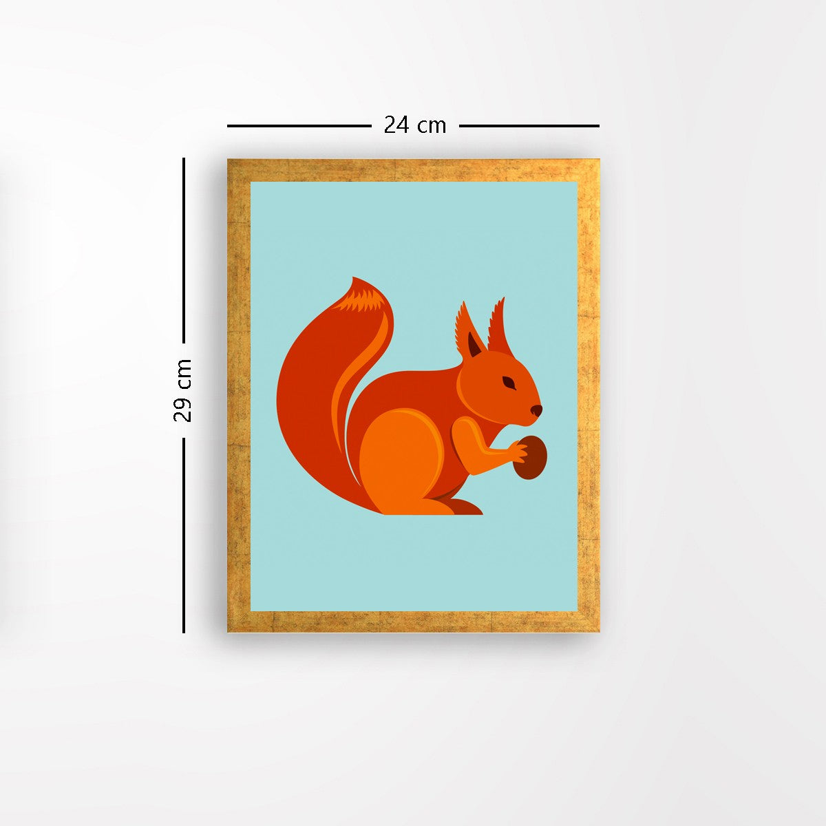 Quadro Decorativo MDF Emoldurado - Arte Multicolor 24x29cm com Moldura de Madeira 2cm