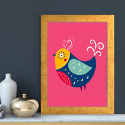 Quadro Decorativo MDF Emoldurado - Arte Multicolor 24x29cm com Moldura de Madeira 2cm