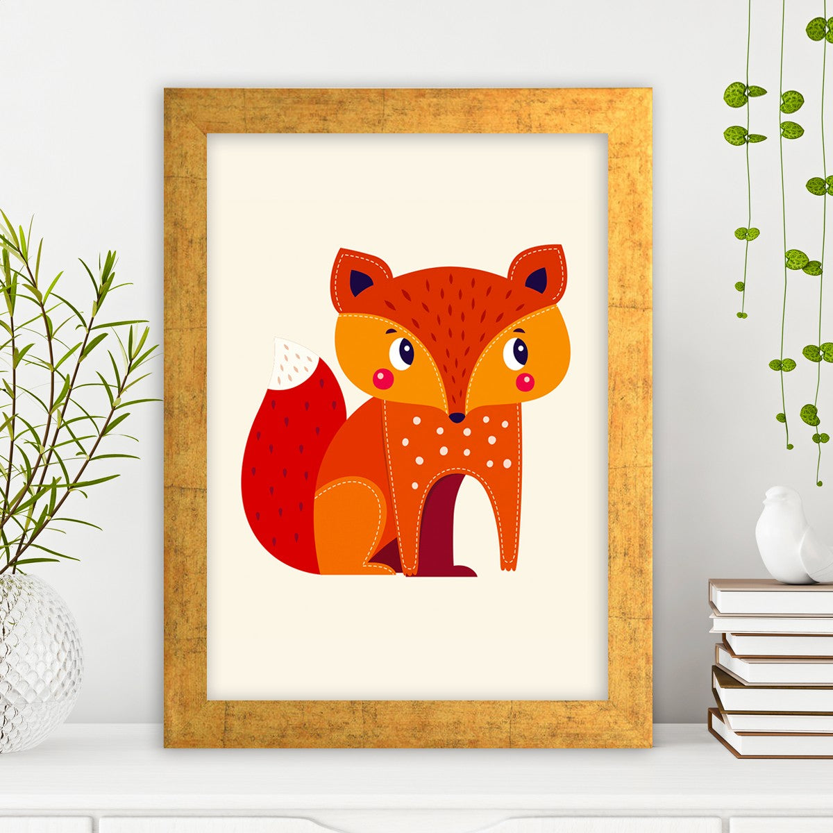 Quadro Decorativo MDF Emoldurado - Arte Multicolor 24x29cm com Moldura de Madeira 2cm