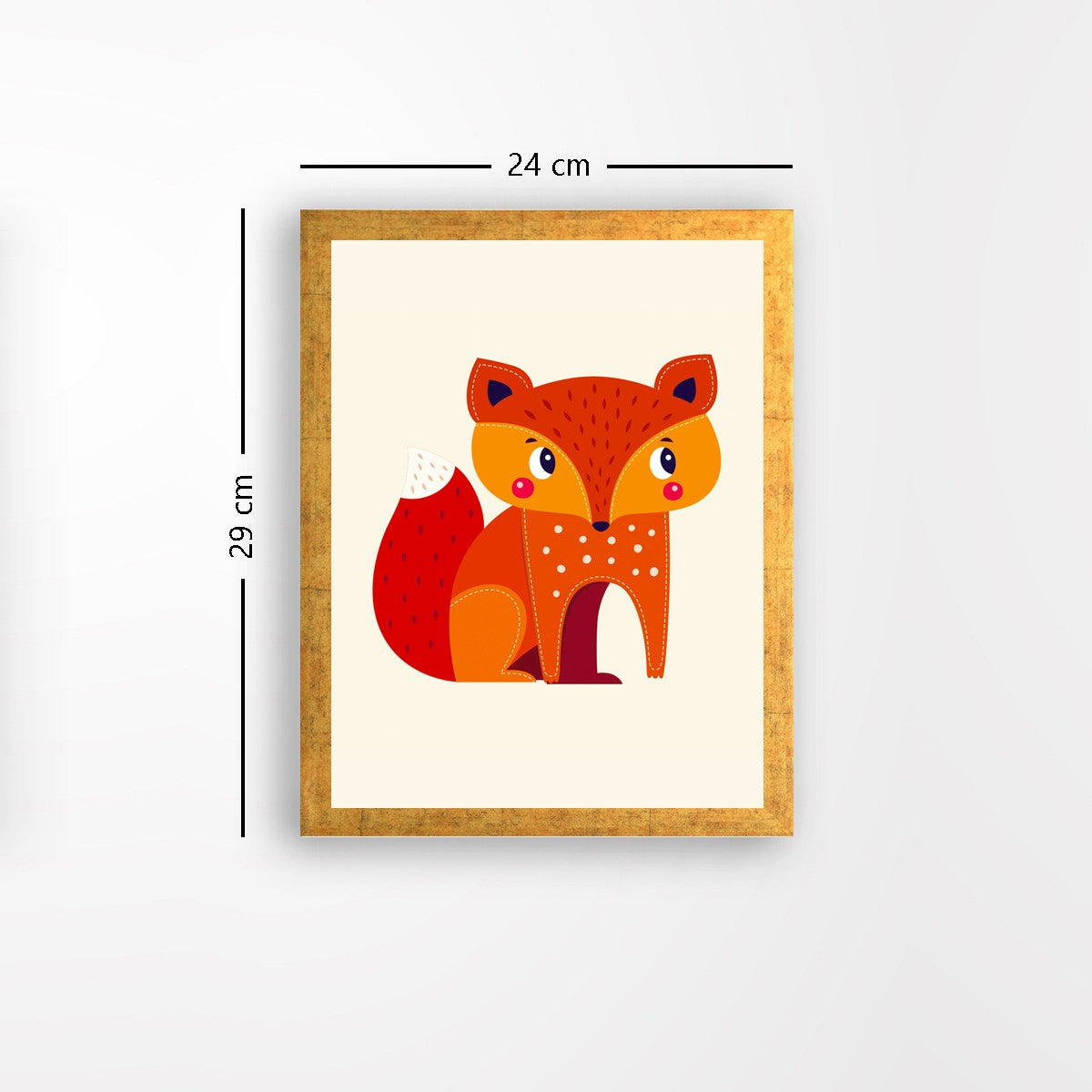 Quadro Decorativo MDF Emoldurado - Arte Multicolor 24x29cm com Moldura de Madeira 2cm