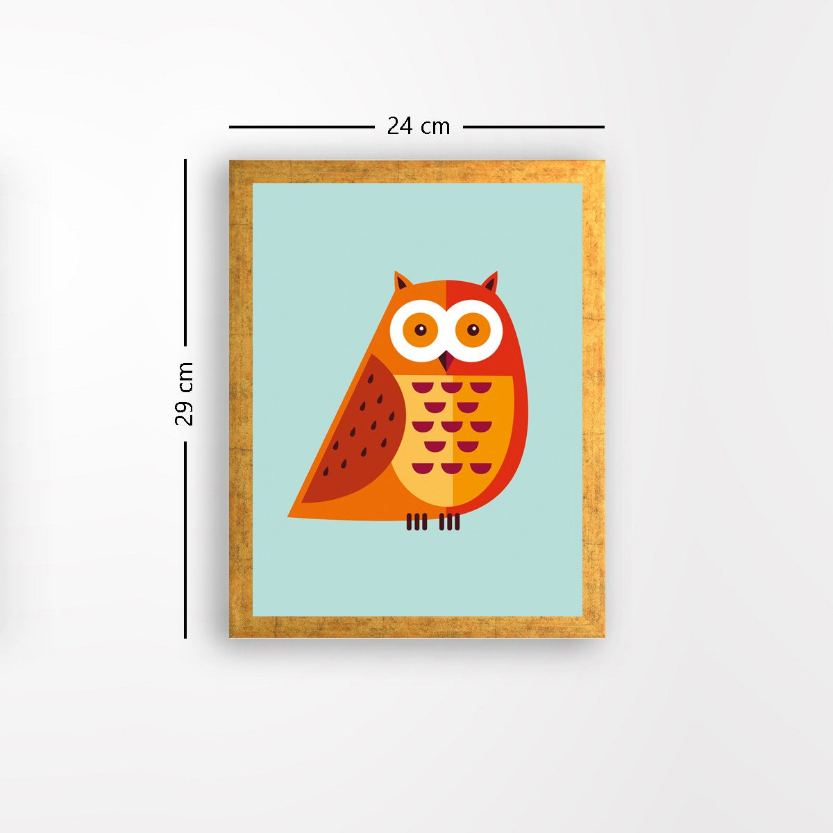 Quadro Decorativo MDF Emoldurado - Arte Multicolor 24x29cm com Moldura de Madeira 2cm