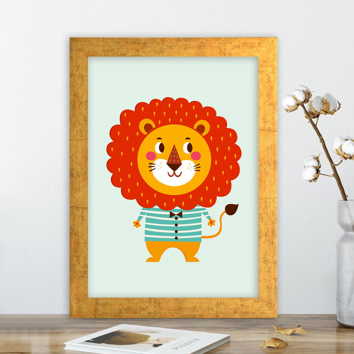 Quadro Decorativo MDF Emoldurado - Arte Multicolor 24x29cm com Moldura de Madeira 2cm