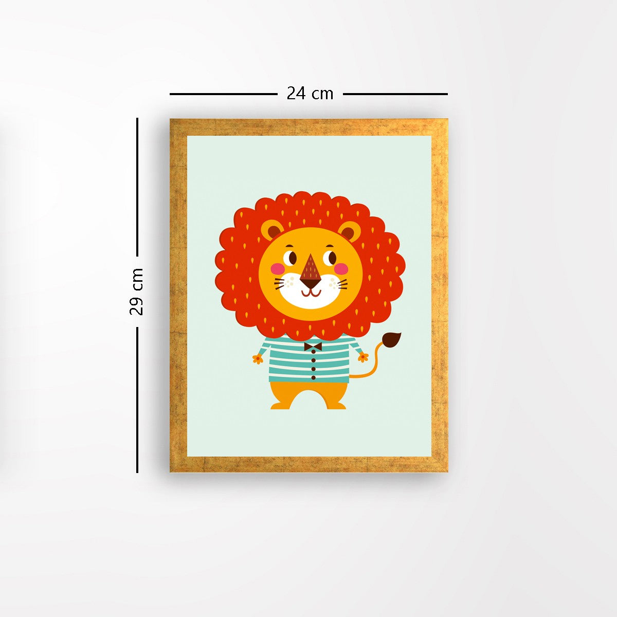 Quadro Decorativo MDF Emoldurado - Arte Multicolor 24x29cm com Moldura de Madeira 2cm