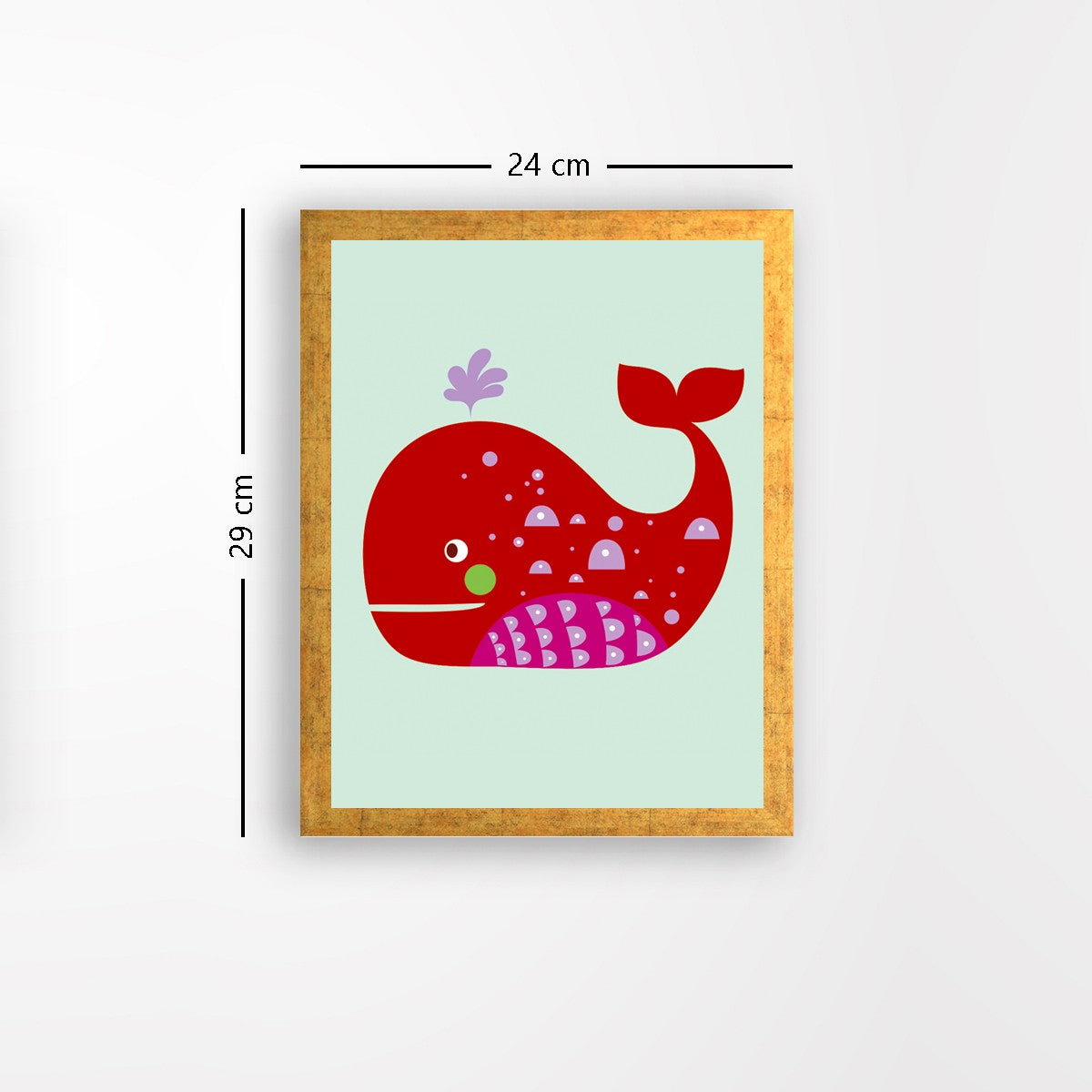 Quadro Decorativo MDF Emoldurado - Arte Multicolor 24x29cm com Moldura de Madeira 2cm